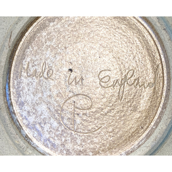 Vintage Crich Pottery England Double Handled Jug Brown Diana Worthy Signed - Picture 10 of 12